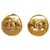 Goldene Chanel CC-Ohrclips Vergoldet  ref.1268386