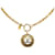 Goldfarbene Halskette mit Chanel-CC-Anhänger Golden Gelbes Gold  ref.1268392