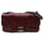 Bolsa de ombro Chanel média em couro de bezerro esmaltado Borgonha com aba torcida Bordeaux  ref.1268399