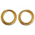 Brincos de argola Chanel CC em ouro Dourado Banhado a ouro  ref.1268415