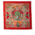 Hermès Bufanda de seda roja Hermes Orgauphone et Autres Mecaniques Bufandas  ref.1268420