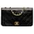 Schwarze Chanel CC Umhängetasche aus gestepptem Lammleder mit durchgehender Klappe  ref.1268428