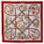 Hermès Bufanda roja de seda Hermes Caraibes Bufandas  ref.1268464