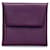 Hermès Monedero morado Hermes Evercolor Bastia Púrpura Cuero  ref.1268466