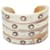 Autre Marque Beige & White Arthur Mader Sliced Diamond & Horn Cuff Bracelet  ref.1268483