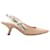 Tamanho de slingback bege Christian Dior patenteado com bico fino 36.5 Couro  ref.1268495
