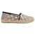 Zapatos planos de alpargatas con estampado de abeja y logotipo de Gucci en beige y negro 37.5 Lienzo  ref.1268497