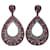 Autre Marque Tropfenförmige Ohrringe mit Rubinen und Diamanten von Bavna Metall  ref.1268516