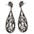 Autre Marque Silver-Tone & Pave Diamond Bavna Teardrop Pierced Earrings Silvery  ref.1268518