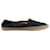 Zapatos planos de alpargata Gucci de gamuza negra Guccissima Talla 38 Negro Suecia  ref.1268560