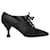 Vintage Black Chanel Silk Heeled Oxfords Size 40 Cloth  ref.1268564