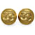 Clipe Chanel CC dourado em brincos Banhado a ouro  ref.1268572