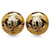 Gold Chanel CC Clip On Earrings Golden Gold-plated  ref.1268575