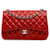 Rote Chanel Jumbo Classic Lammfell-Umhängetasche mit Flap Leder  ref.1268596