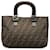 Brown Fendi Zucca Twins Handbag Leather  ref.1268609