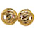 Gold Chanel CC Clip On Earrings Golden Gold-plated  ref.1268617