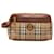 Brown Burberry Haymarket Check Clutch Bag Leather  ref.1268662