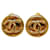 Boucles d'oreilles à clip Chanel CC dorées Plaqué or  ref.1268672