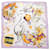 Bufanda con estampado de hadas de seda de Prada blanca y multicolor Blanco  ref.1268697