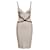 Cream & Black Herve Leger Sleeveless Bandage Dress Size US S Synthetic  ref.1268699