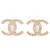 Brincos perfurados Chanel Pave Crystal CC dourados  ref.1268700