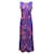 Vestido maxi vintage roxo e multicolor Lanvin com estampa geométrica tamanho FR 42 Sintético  ref.1268704