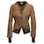 Brown Brunello Cucinelli Suede & Knit Layered Blazer Size US S  ref.1268707