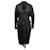 Schwarzes Vintage-Kleid mit Knopfleiste von Thierry Mugler, Größe EU  44 Synthetisch  ref.1268712