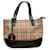 Tan Burberry Haymarket Check Handbag Camel Leather  ref.1268732