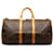 Keepall marrón con monograma de Louis Vuitton 50 Bolsa de viaje Castaño Cuero  ref.1268735