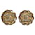 Gold Chanel CC Clip On Earrings Golden Gold-plated  ref.1268797