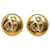 Pendientes de clip Chanel Mademoiselle dorados Chapado en oro  ref.1268802