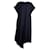 Yohji Yamamoto Vestido midi asimétrico de lana negra Negro  ref.1268916