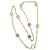 Collana lunga Chanel Crystal in metallo dorato D'oro  ref.1268942
