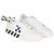 Off White Off-White Low Vulkanisierte Öko-Canvas-Sneakers - Weiß Marineblau - Ansicht 2