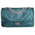 Bolsa de ombro Chanel 2.55 Dekamatrasse 30 Aba grande forrada Azul claro Couro  ref.1268971