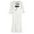 Dolce & Gabbana Kleid mit Hortensienstickerei und Ellenbogenärmeln aus weißem Polyester  ref.1268973