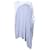 Maison Martin Margiela Maison Margiela Mini-robe asymétrique rayée en viscose blanche et bleue Fibre de cellulose  ref.1268979