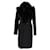 Bottega Veneta Shearling-Trim Double-Breasted Coat in Black Wool Acrylic  ref.1268983