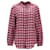 Burberry Checkered Shirt in Red Cotton  ref.1268986
