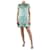 Diane Von Furstenberg Grünes Kleid mit V-Ausschnitt und Blumenmuster - Größe UK 6 Seide  ref.1269000