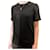 Junya Watanabe Schwarzes kurzärmliges T-Shirt mit halbem Lurexdetail - Größe S Baumwolle  ref.1269006
