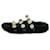 Autre Marque Black furry lined sandals - size EU 40  ref.1269012