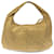 Bottega Veneta Gold Medium Intrecciato Hobo Golden Leather Pony-style calfskin  ref.1269050