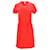 Tommy Hilfiger Damen T-Shirt-Kleid aus Baumwolle mit Kordelzug in Rot  ref.1269128