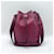Tie Bag Céline Bolso de cuero Celine Leather Sac Seau Bucket Drawstring con bolsillo lateral Roja  ref.1269159
