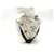Pañuelo bandana de mujer MCM, blanco negro, de algodón con estampado de logo dorado.  ref.1269257