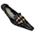 Autre Marque Bottega Veneta Negro / Zapatos de tacón Madame de charol con tacón bajo y herrajes dorados  ref.1269297
