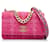 Wallet On Chain CHANEL HandtaschenLeinen Pink  ref.1269317