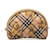 Brown Burberry Nova Check Bears Canvas Pouch Leather  ref.1269349